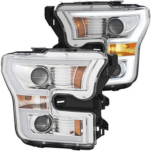 AnzoUSA 111358 FORD F-150 15-17 PROJECTOR PLANK STYLE SWITCHBACK H.L. CHROME/AMBER