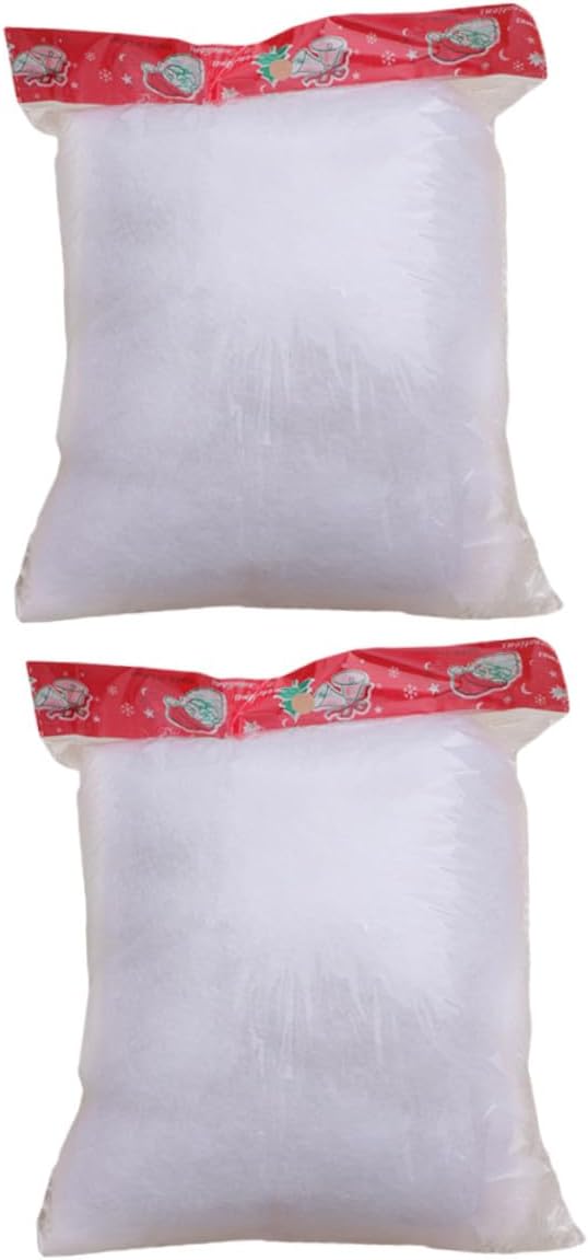 STAHAD Artificial Snow Cotton Decorations 2pcs Holiday Fake Snow Props for Christmas Party Supplies Setup