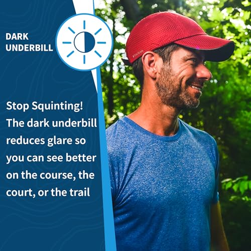 Image of TrailHeads Race Day Men's Running Hat - Lightweight, Quick Dry Mesh Cap with Reflective Accents & Sweatband - Performance Cap