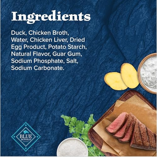 Image of Blue Buffalo Wilderness Trail Toppers Duck Wet Dog Food, 3 oz, 24 ct | High Protein, Real Duck #1 Ingredient, Bites in Hearty Gravy, Grain-Free Recipes, Helps Support Daily Hydration