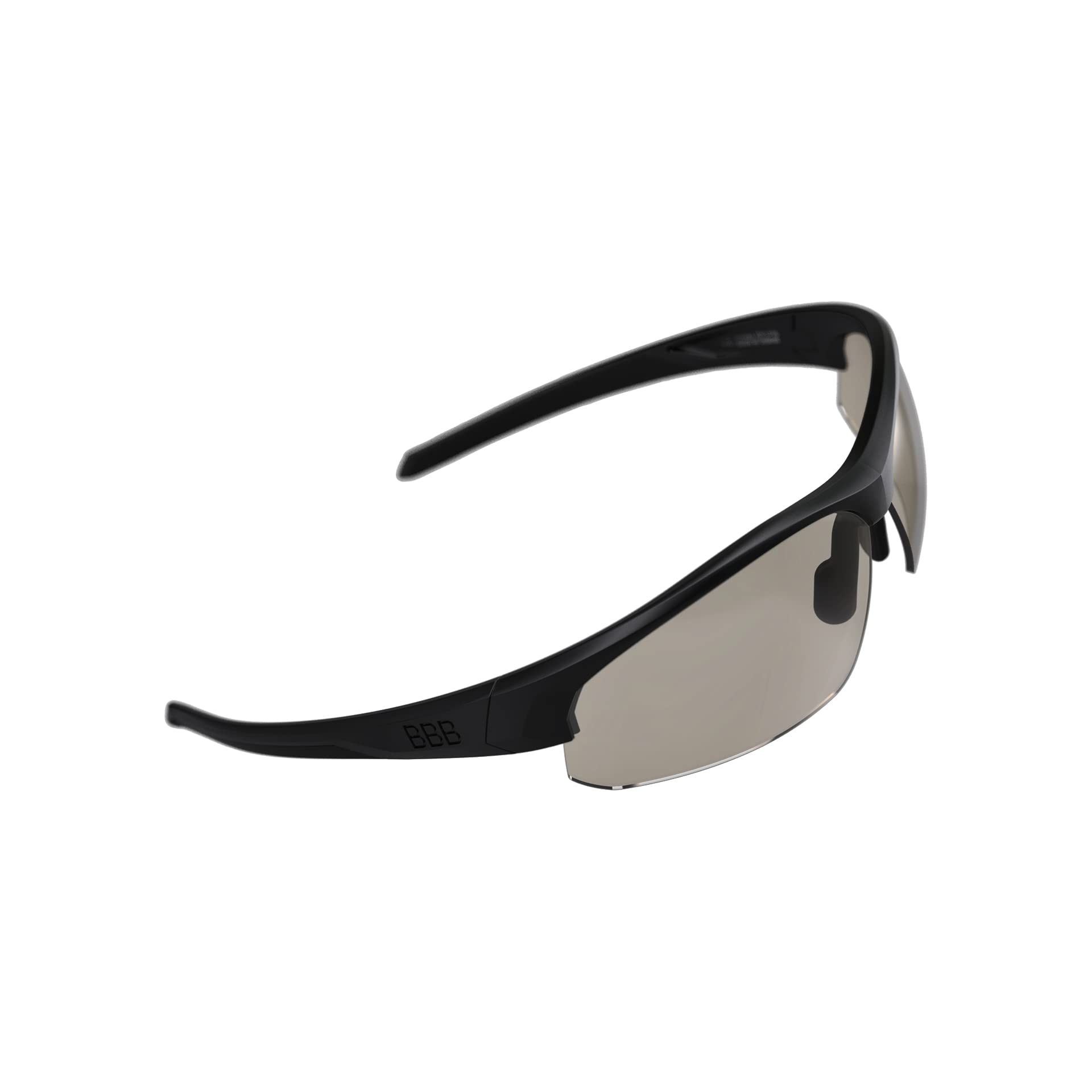 BBB Cycling Lunette De Cyclisme Photochromique Homme Femme Lunettes De Vélo Légères Et Ajustables Lunette De Sport Protection Uv À 100% Impress PH BSG-58Ph, Noir