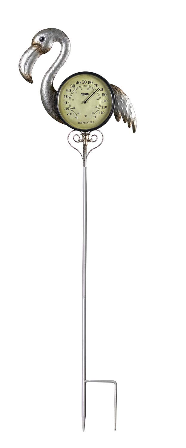 Poolmaster 54580 Außenthermometer Gartenstecker Flamingo Multi