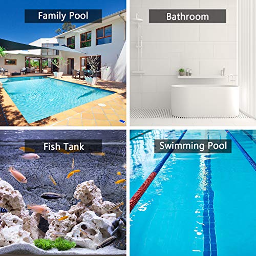 Pool Brush, 17\" Pool Algae Brush Head with Aluminum Back and PVC Bristles, Pool Broom Brushes for Cleaning Swimming Pool Tile Wall and Above Ground Pool (No Pole Included)