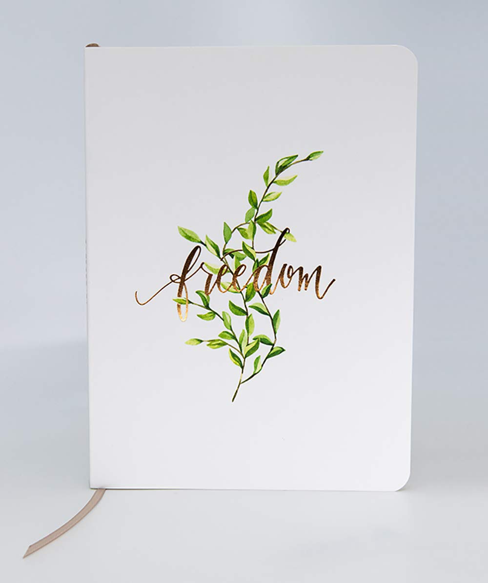 The Grove Journal, Freedom (White): Soft-touch 160 Page Lined 5.5” x 7.5” Journal (Diary, Notebook)