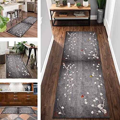 Tapis de couloir en polyester de qualité supérieure gris foncé - 2