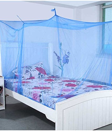Image of Ans Mosquito Net HDPE Quality for Bed Very Large Size 6.5 x 10 ft - Durable Bed Net with Same Color Bottom Border, Free Air Flow Design, 5 ft Height, Washable & Breathable