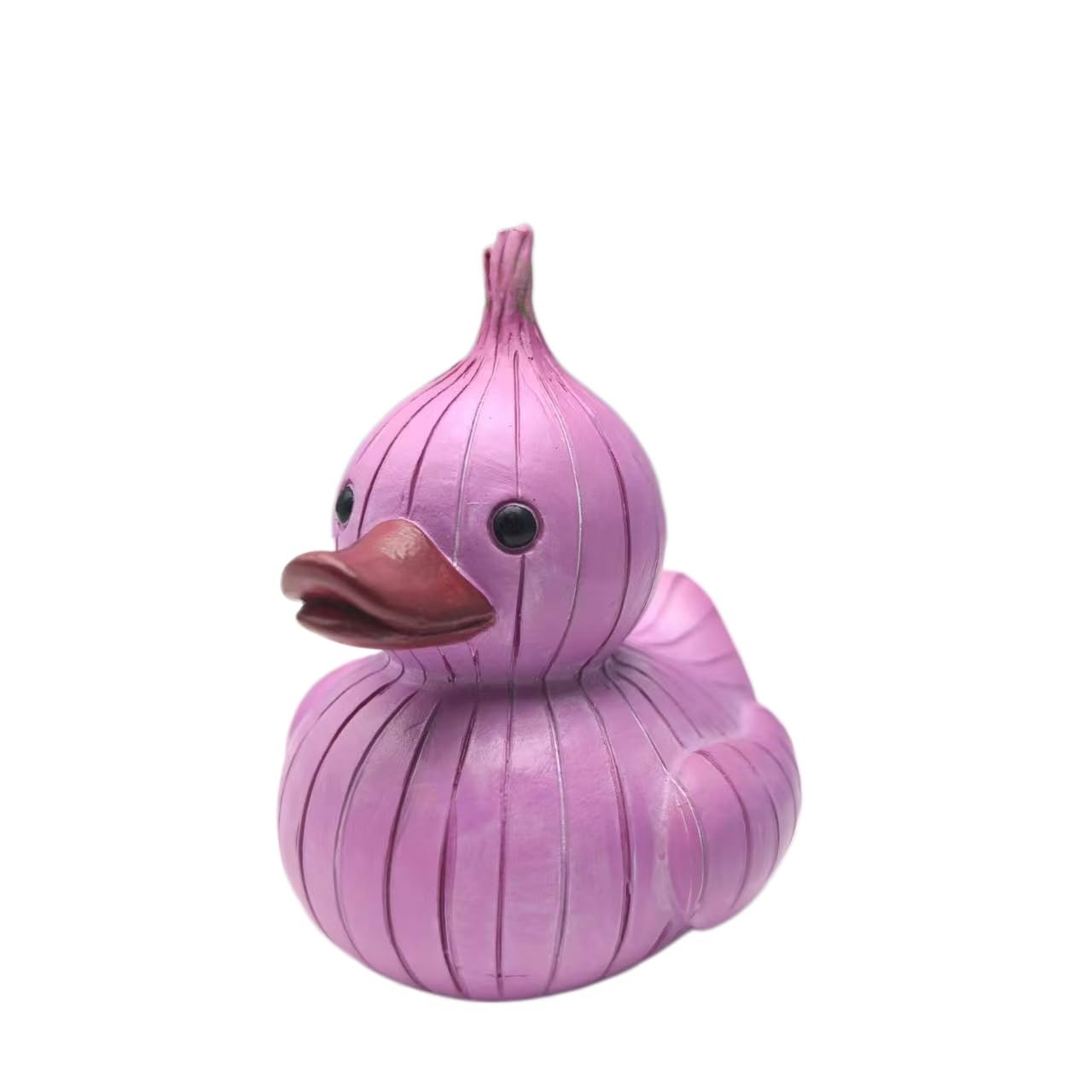 Huolimxun Vegetable Duck Resin Statue - Quirky Wooden Animal Statue, Cute Desktop Decor For Home And Office(Onions)