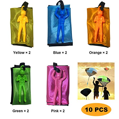 SUPRBIRD Parachute Toys for Kids, 10 Pcs Tangle Free Throwing Toy