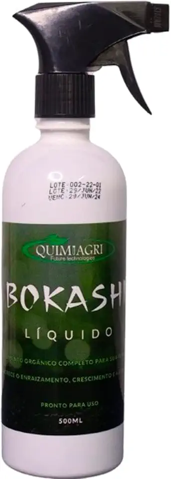 Adubo Organico Bokashi 500ml Pronto para Uso - Fertilizante