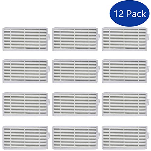 ApplianPar Pack of 12 Air Filter Replacement for Ilife V3s, V3s pro, V5
