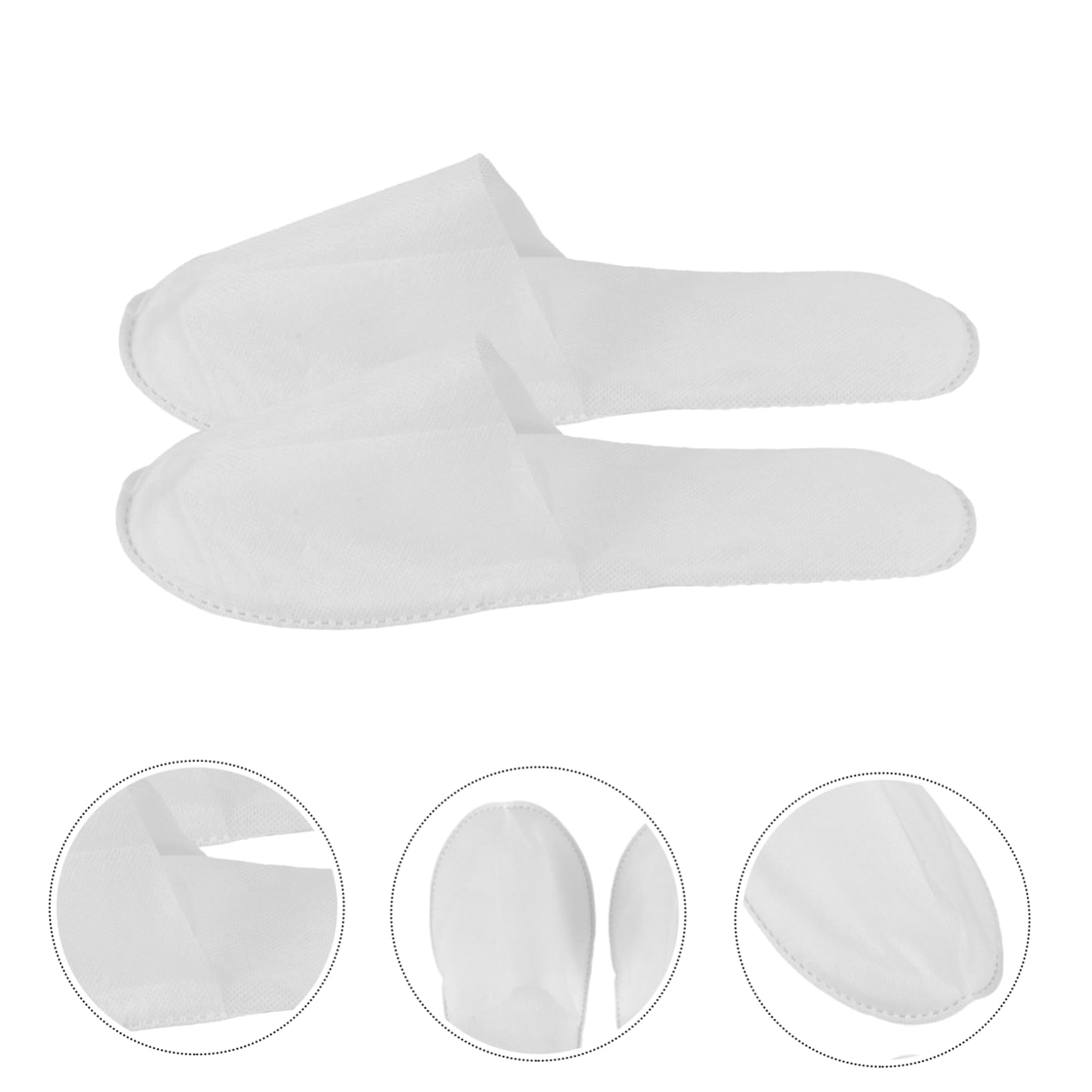 OUNONA Disposable Slippers Closed Toe Soft Spa Slippers for Men Women Non Slip Design for Hotel Home Travel Salon Use Thick Non Woven