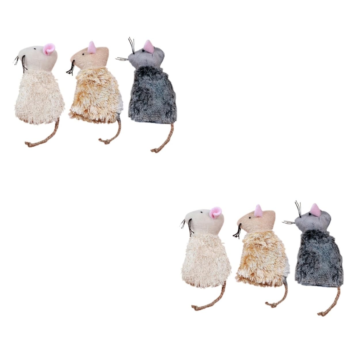 minkissy 6 Piezas Gato de Juguete Juguetes de Peluche para Masticar Juguete pateador de Gato Gatito Juguetes Gato Mordiendo Juguetes Molar Juguete de Peluche bebé Felpa