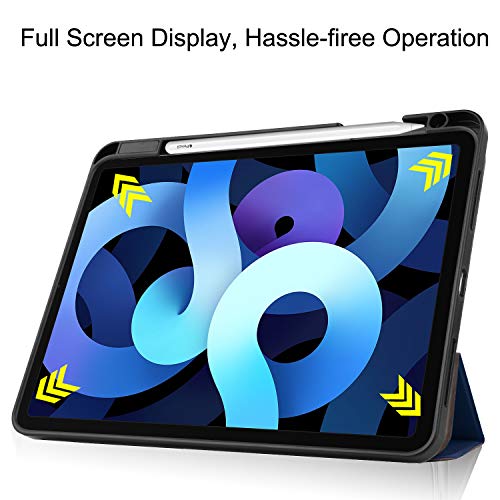 Lobwerk Case with Pen Holder for Apple iPad Air 4 (4th Generation) A2072/A2316/A2324/A2325 10.9 Inch 2020 Case Protective Cover Stand Blue - Image 4