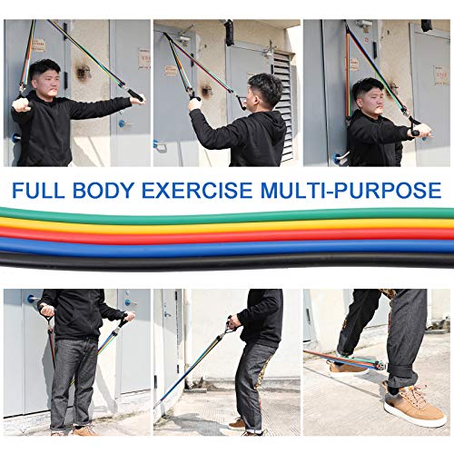 Correia de Resistência, Andoer 11 unidades/conjunto Fitness Puller Cinto multifuncional de força mus