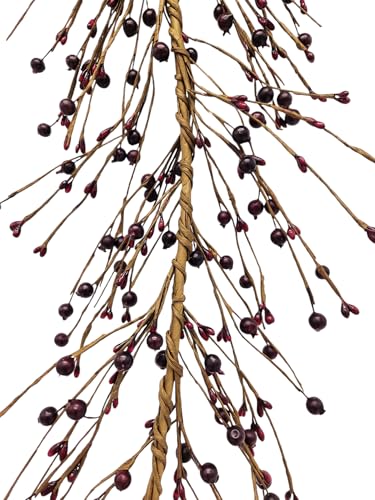 AR45-Big-Primitive-Pip-and-Holly-Berry-Garland-in-Burgundy-Color AR45 Big Primitive Pip and Holly Berry Garland in Burgundy Color