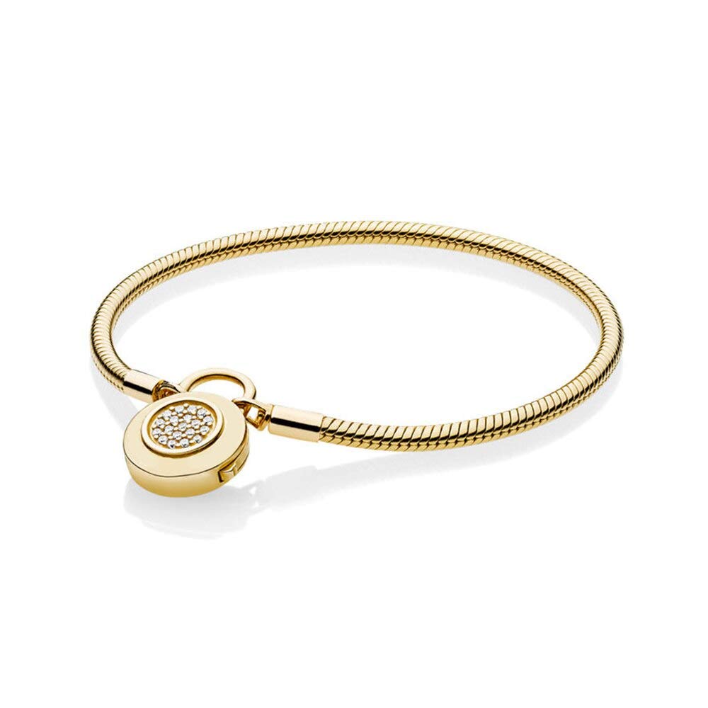 Braccialetto Gioielli in argento sterling 925 Donna Luxury Fit Charms originali con perline fai-da-te Accessori con perline Braccialetti regalo Femme