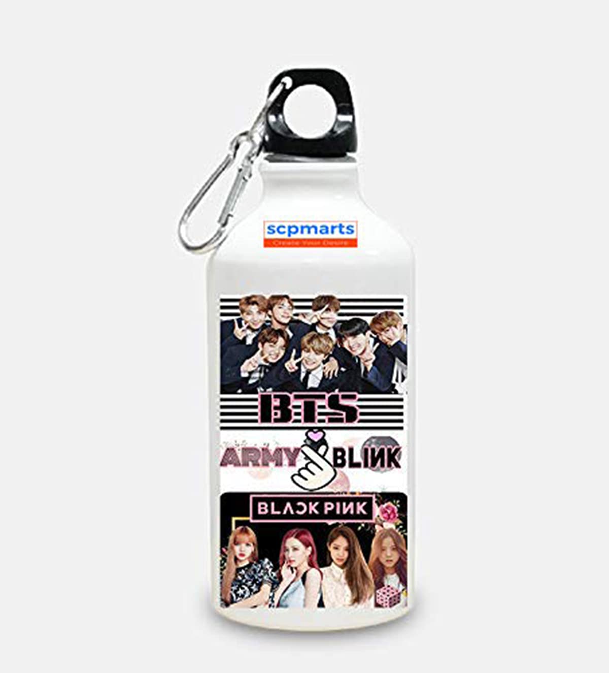 SCPmarts Create Your Desire�BTS and Blackpink Kpop Theme Fan Art Printed Aluminium Sipper Bottle 600 ML by SCPmarts Create Your Desire� SCALB1840702