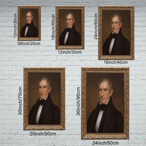Impression sur toile William Henry Harrison cadre facile à poser