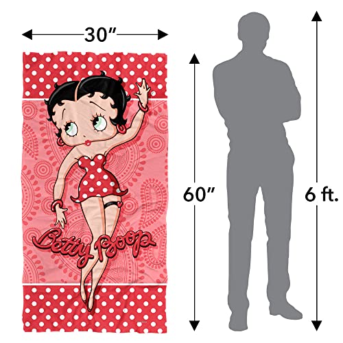Logovision Betty Boop Beach Towel, 30"X60", Paisley & Polka Dots Beach Towel #TOP5