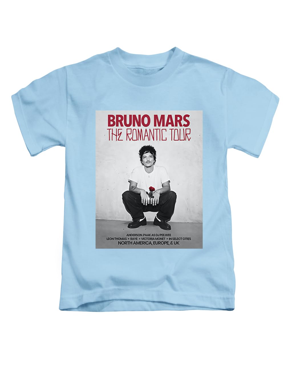 Red Text Bruno pop Mars The Romantic Novelty Meme Iconic Trending Trend Tee T-Shirt Funny Unisex T Shirt Top