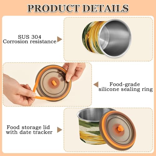 Contenedor hermético para café Qilmy acero inoxidable 500ml miniatura 5