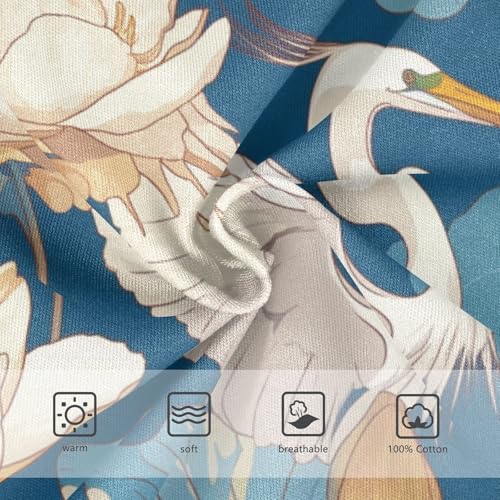 KLL Seamless Pattern Heron Bird Water Lily Boys Toddler Cotton Boxer Briefs Cute Children Panties3