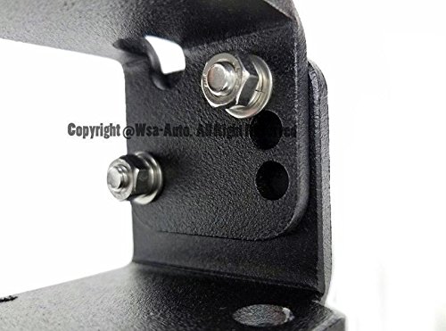 EOS Rear Wing Spoiler Riser Extender Lift Tilt Kit Black - For Honda Civic 3 Door Hatchback EK9 96-00 1996 1997 1998 1999 2000