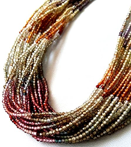 Perles saphir Tundra micro facettées pour réparer et concevoir des bijoux fins sans défaut 1,5 mm