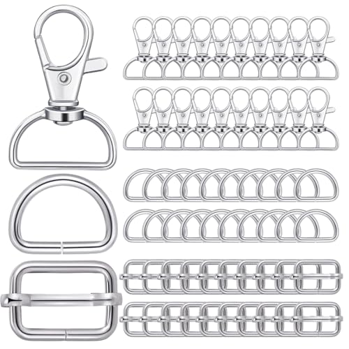 Csirnto 36 Pièces Mousqueton Pour Sac 25mm Mousqueton Couture Crochets Pivotant Avec Anneaux De