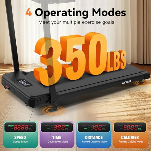 Image of FUNMILY Incline Walking Pad Treadmill with Handle Bar, Folding Treadmills for Home Small, 3.5HP Portable Treadmill with Desk, 350 lbs Weight Capacity, Walking Pad with Remote Control and LED Display