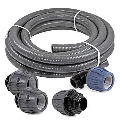 POOL Total Poolanschluss-Set 12 m Poolflex PVC Druckschlauch Ø...