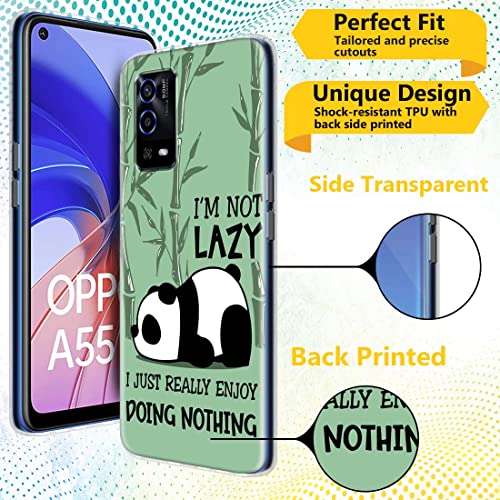Image of Fashionury Back Cover for Oppo A55 Designer | Printed|Transparent |Flexible| Silicon- D1007