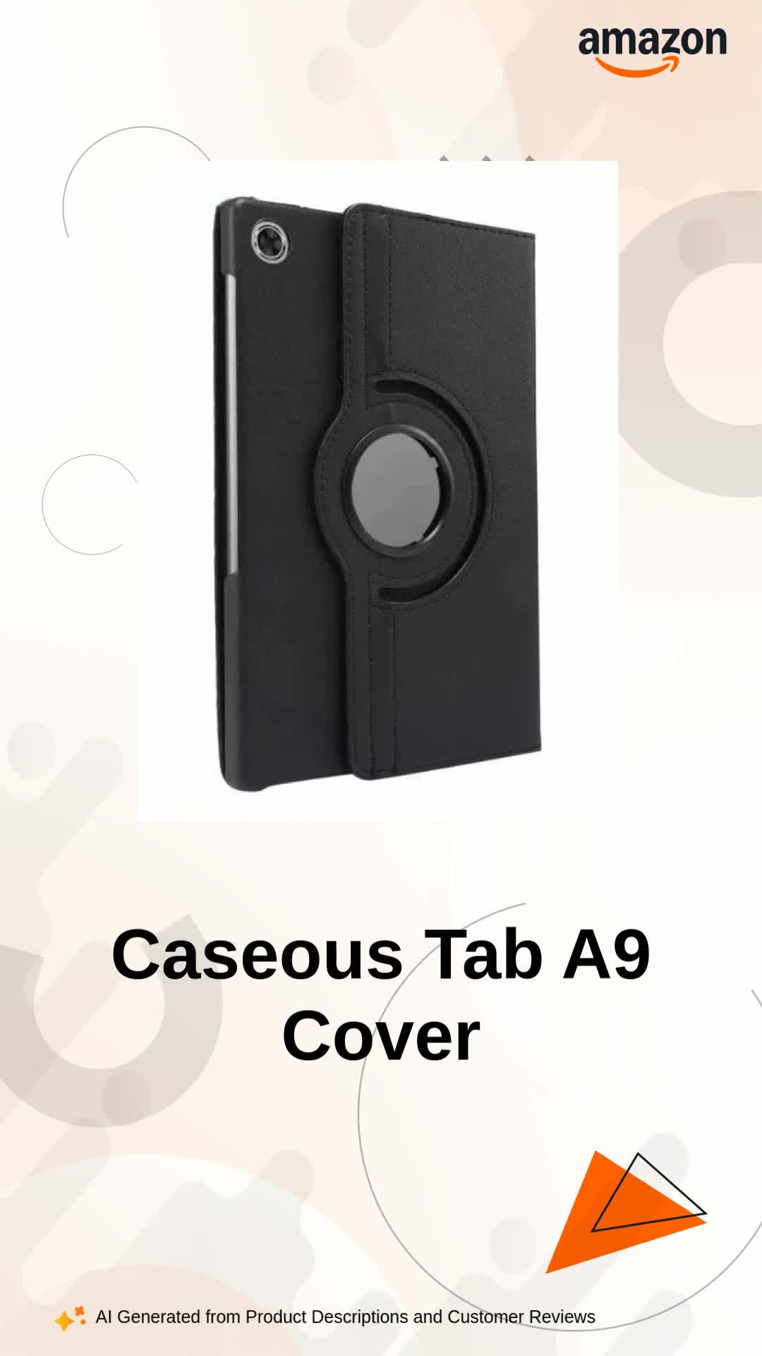 Caseous® Synthetic Leather 360 Rotating Flip Back Cover Case for