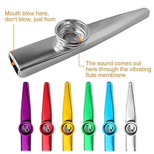 Kazoos Instrument 6 Pièces de Couleurs Différentes Kazoo Métal Instruments De Musique en Métal Kazoo Alliage Aluminium… - Les Beatles, Paul McCartney, John Lennon, RIngo Starr, George Harrison Kazoos Instrument 6 Pièces de Couleurs Différentes Kazoo Métal Instruments De Musique en Métal Kazoo Alliage Aluminium… – Image 7
