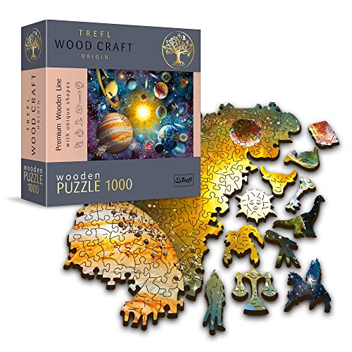 Trefl 1000 Elementos, Wood Craft, Formas Irregulares, 100 Figuras, Puzzle Moderno Premium, DIY, para...