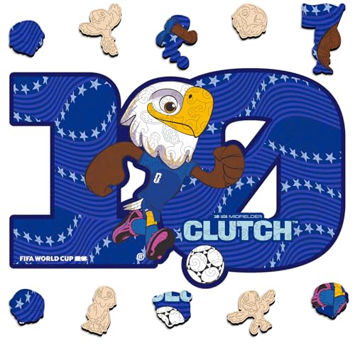 Image of WOODLUX FIFA 2026 World Cup USA Mascot The Bald Eagle 150 Pieces Wooden Puzzles for Kids & Adults, Irregular Shape Jigsaw Puzzle, 5MM Thick, Officially Licensed Product