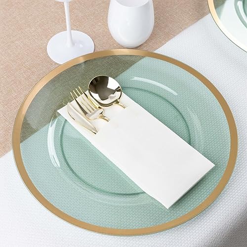 Platos cargadores desechables elegantes de 13 pulgadas miniatura 4