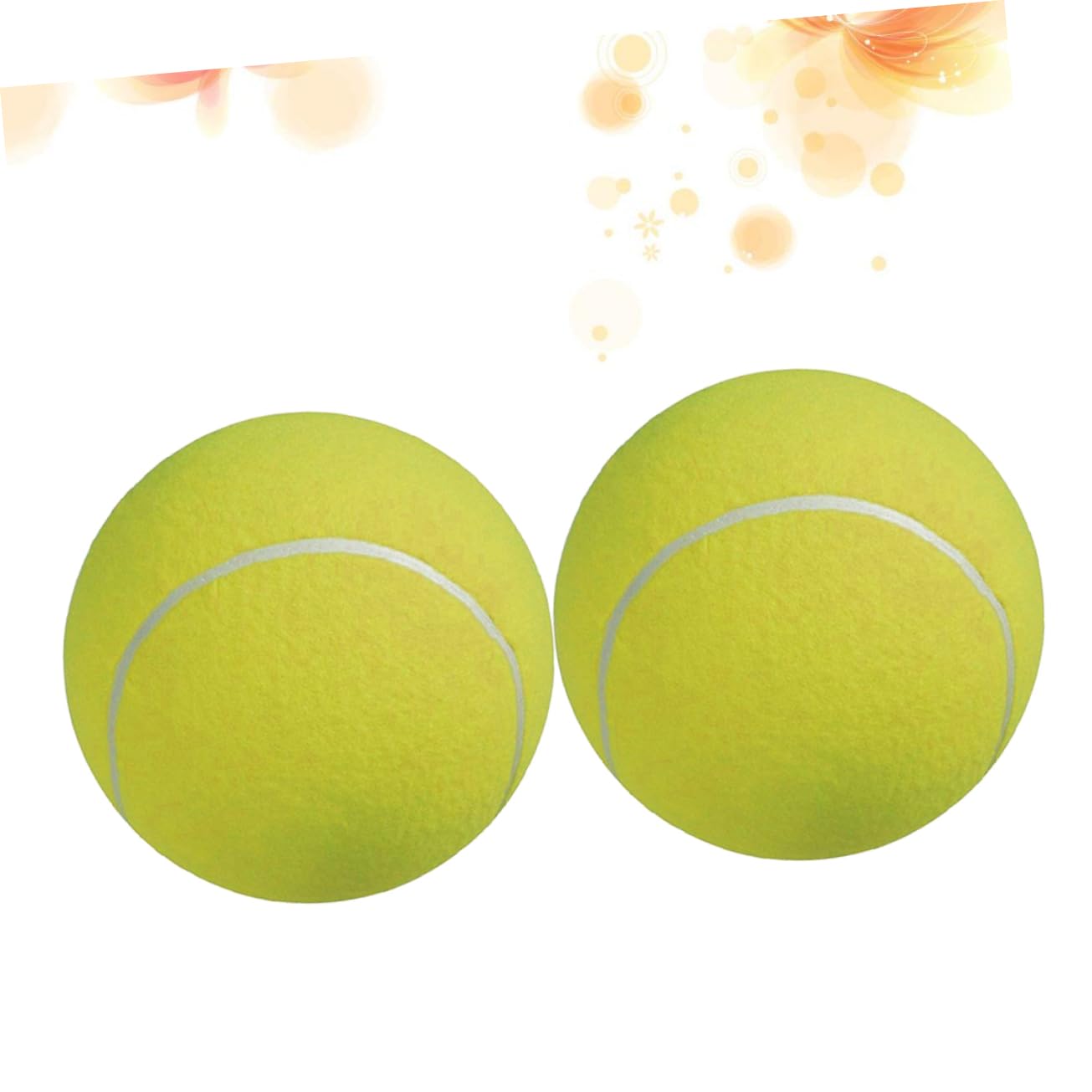ifundom 2pezzi Palla da Tennis Gigante di Gonfiabile in Gomma con Superficie in Flanella Adatto per Gioco Esterno Giocattolo per Animali Domestici