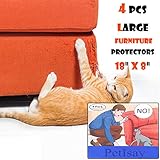 4 HOJAS (46 L X 20,5 cm W): las hojas transparentes más grandes significan que puede cubrir fácilmente una sección completa de la tapicería de su sofá con pocas hojas y evitar que su gato raye la cinta. Además, los guardas de sofá PetIsay se pueden cortar fácilmente, lo que le brinda una variedad de tamaños y formas que se adaptan a sus necesidades. PetIsay Couch Guards cubre al menos DOS VECES más área que cualquier producto similar en el mercado.