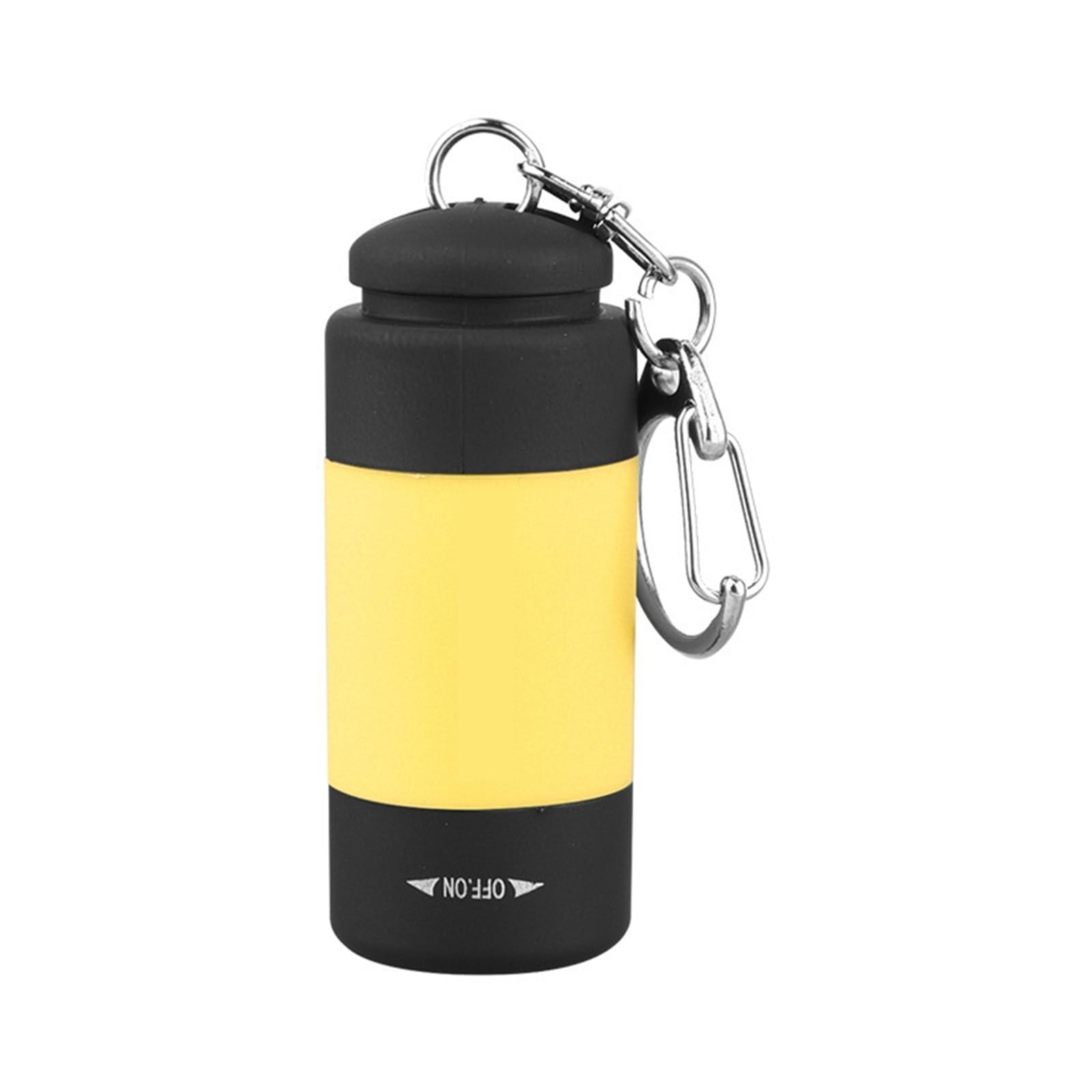Rechargeable Torch, USB Rechargeable Keychain Flashlight Waterproof Mini LED Torch Light for Emergency for Camping,Hiking(Yellow)