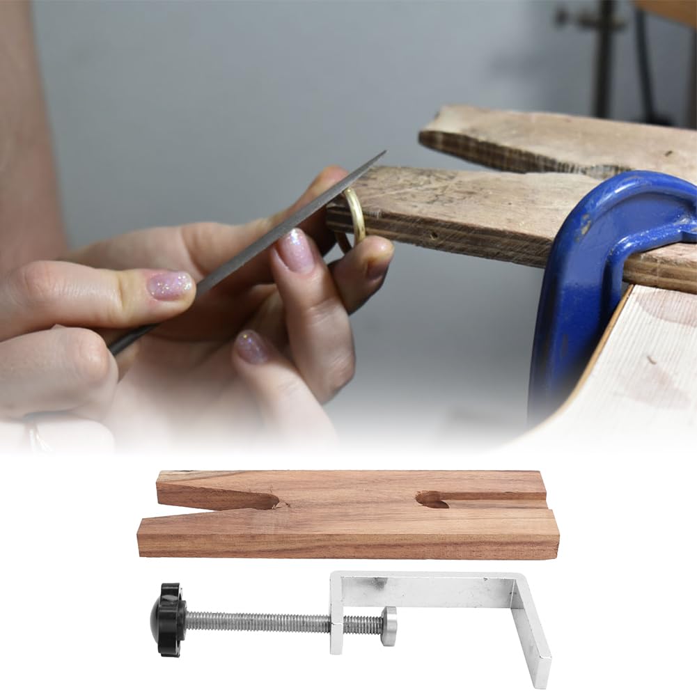 Juweliers Bank Pin Clamp Houten Ring Clamp Sieraden Maken Bankschroef Houten Werkbank Juweliers Maken Verwerkingsgereedschap voor Sieraden Maken Benchwork Professioneel of DIY Handgereedschap