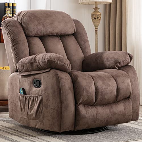 CANMOV Massage Rocker Recliner with Heat and Vibration, 360...