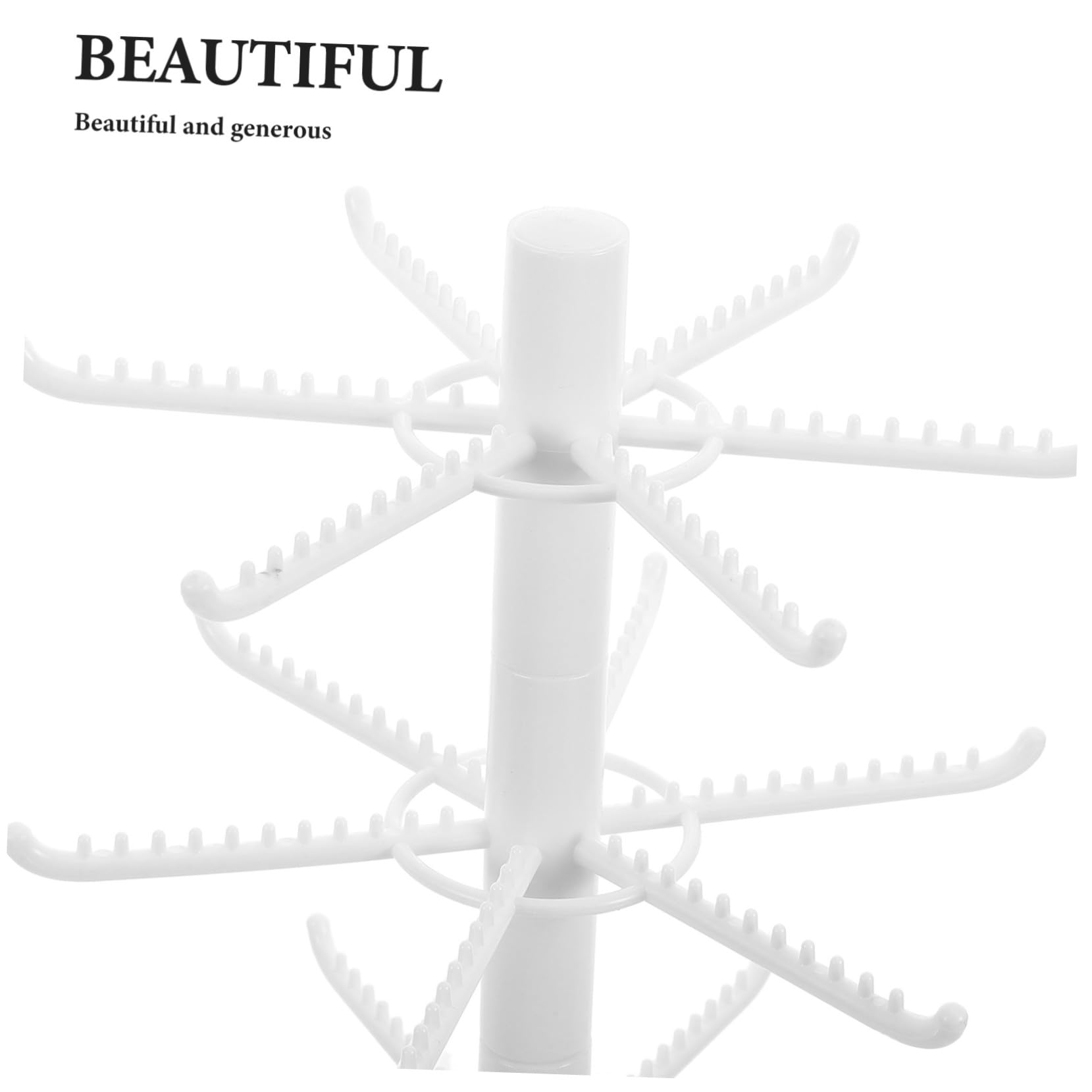 LABRIMP Espositore per Orecchini ad Albero Multistrato Bianco in Plastico | Organizer Gioielli per Casa ed Esposizioni, Supporto per Gioielli Design Multiuso, Adatto a Chiavi