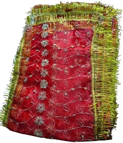 Kanjak MATA Ki Chunri Small Size/Mini Chunni for MATA Rani Set of 10 Chunnis for Navratri Puja/Navratra Pooja Chunari/Chunri/Dupatta Puja Chunni Set of 10 Pcs Red