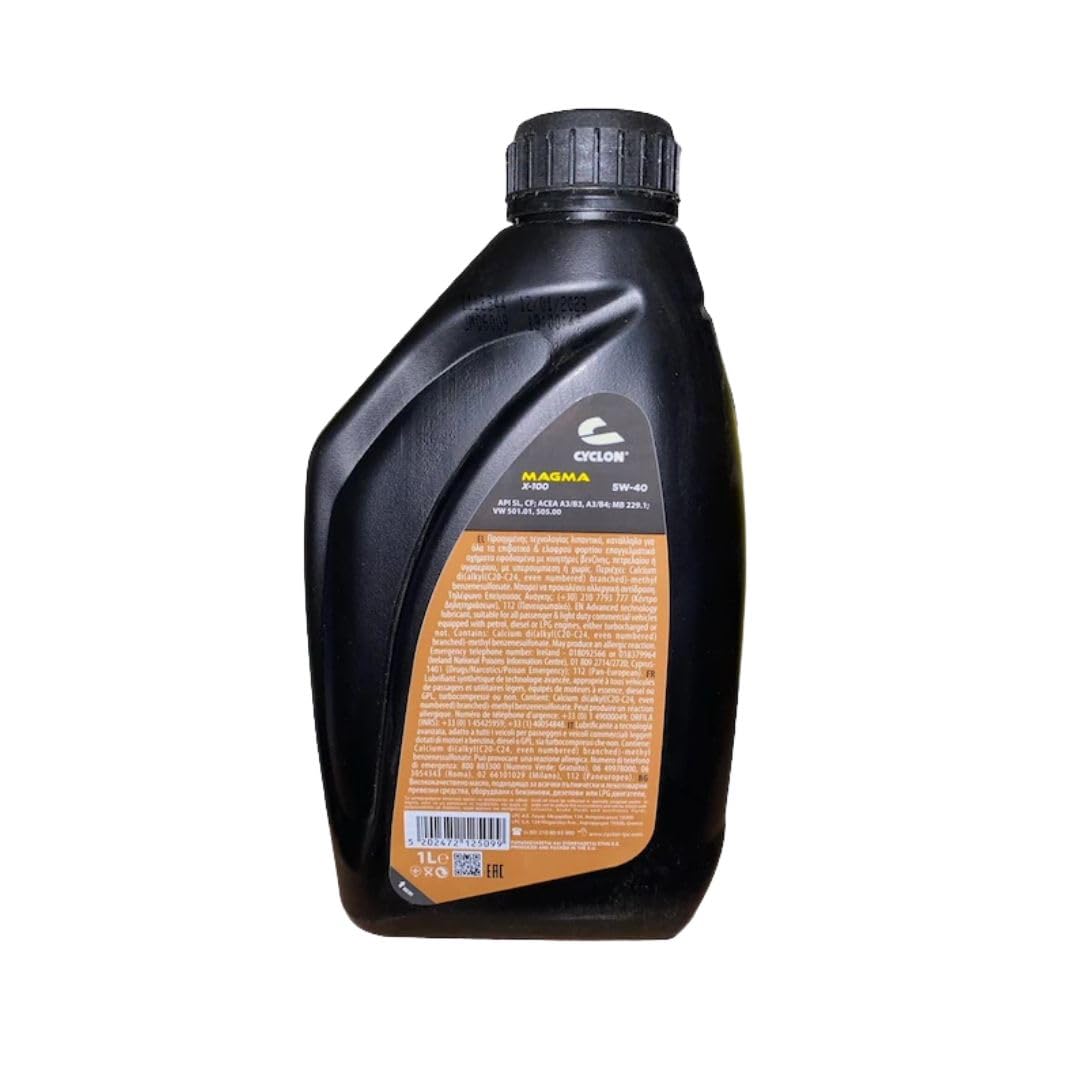5 litri olio motore sintetico cyclon magma x-100 5w-40