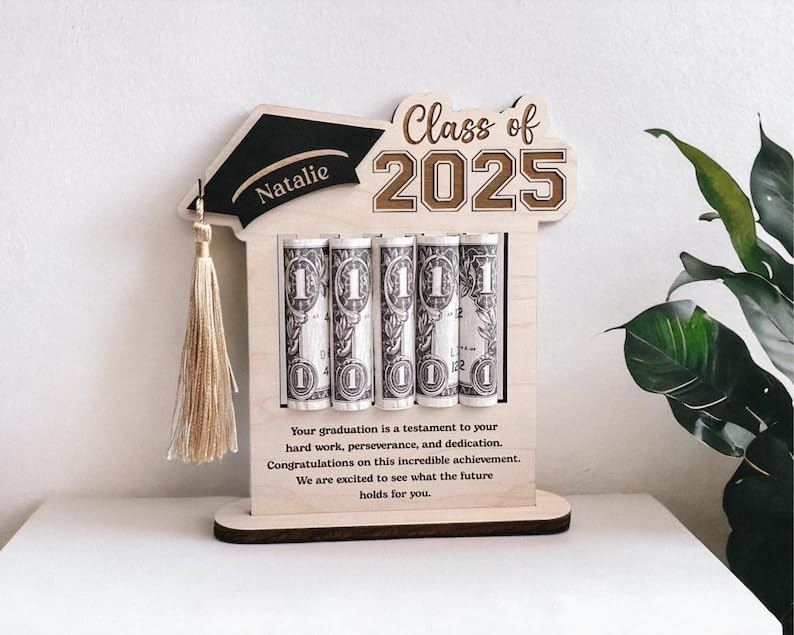 Personalized Graduation Money Holder 2025, Graduation Gift Card Holder, Graduation Cards Money Holder, Money Holders for Graduation Gifts, Graduation Cash Holder, Wooden Money Holders
