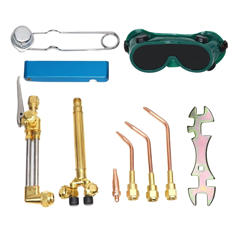 Kit de Soplete de OxíGeno y Acetileno, Kit de Soldadura, Kit de Soplete de Corte y Soldadura Fuerte, Juego de Soplete de Oxiacetileno