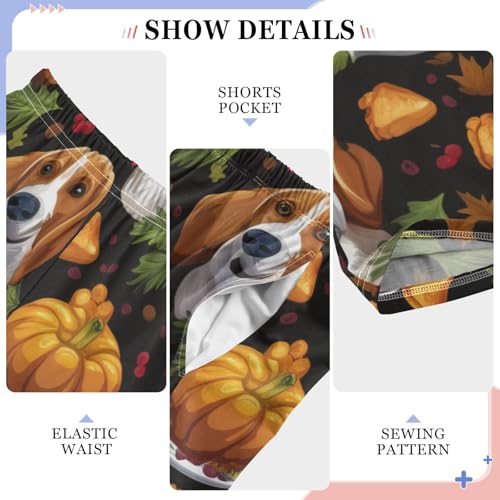 ZZXXB Thanksgiving Day Beagle Boys Long Pants Soft Trousers Elastic Waist Kids Lounge Bottoms with Pockets S-XL4