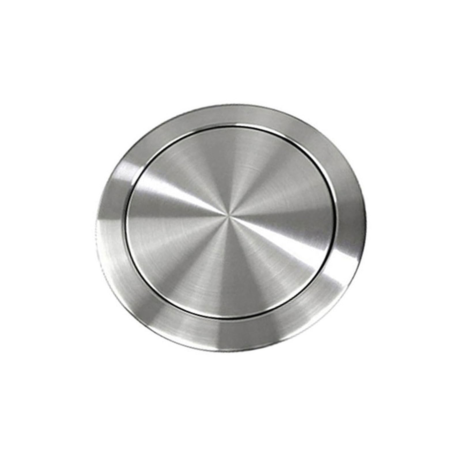 Tsophreniq 304 Stainless Steel Countertop Trash Bin with Rotating Lid Design for Odors Control Kitchen Bathroom Embedded Can Countertop Bin