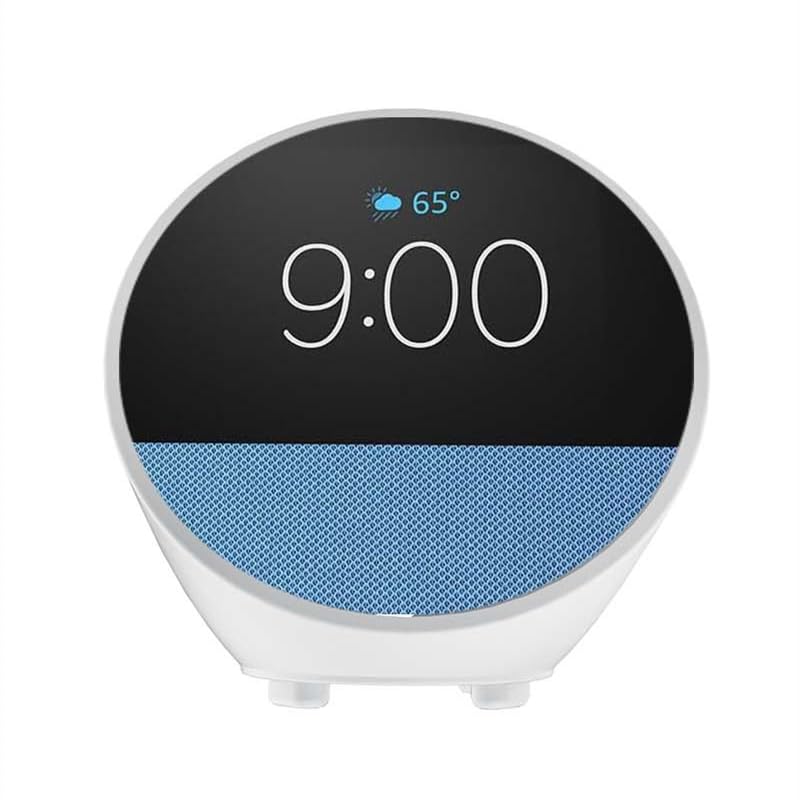 Genérico Funda Protectora de Silicona el Altavoz Inteligente para Amazon Echo Spot 2024 Funda Protectora a Prueba de Golpes Piel del Altavoz Cubierta Protectora Suave (Gris)